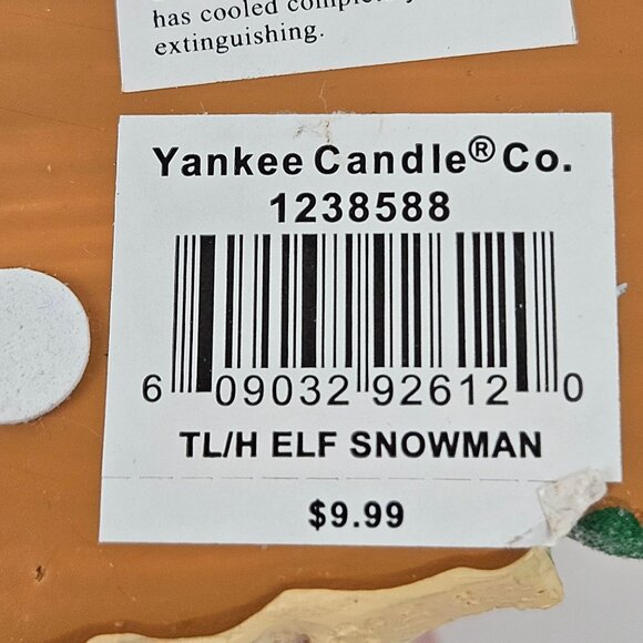 Yankee Candle Pastry Elf Snowman Cupcake Tea Light Holder Christmas Decor - Picture 2 of 10